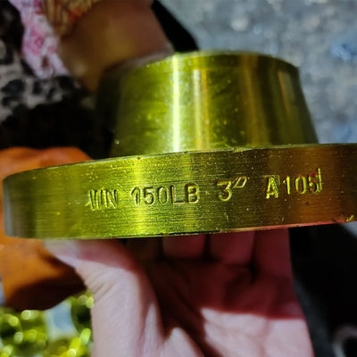 Κίτρινη φλάντζα λαιμών συγκόλλησης ζωγραφικής Ansi που ενώνει στενά το υλικό 304 316